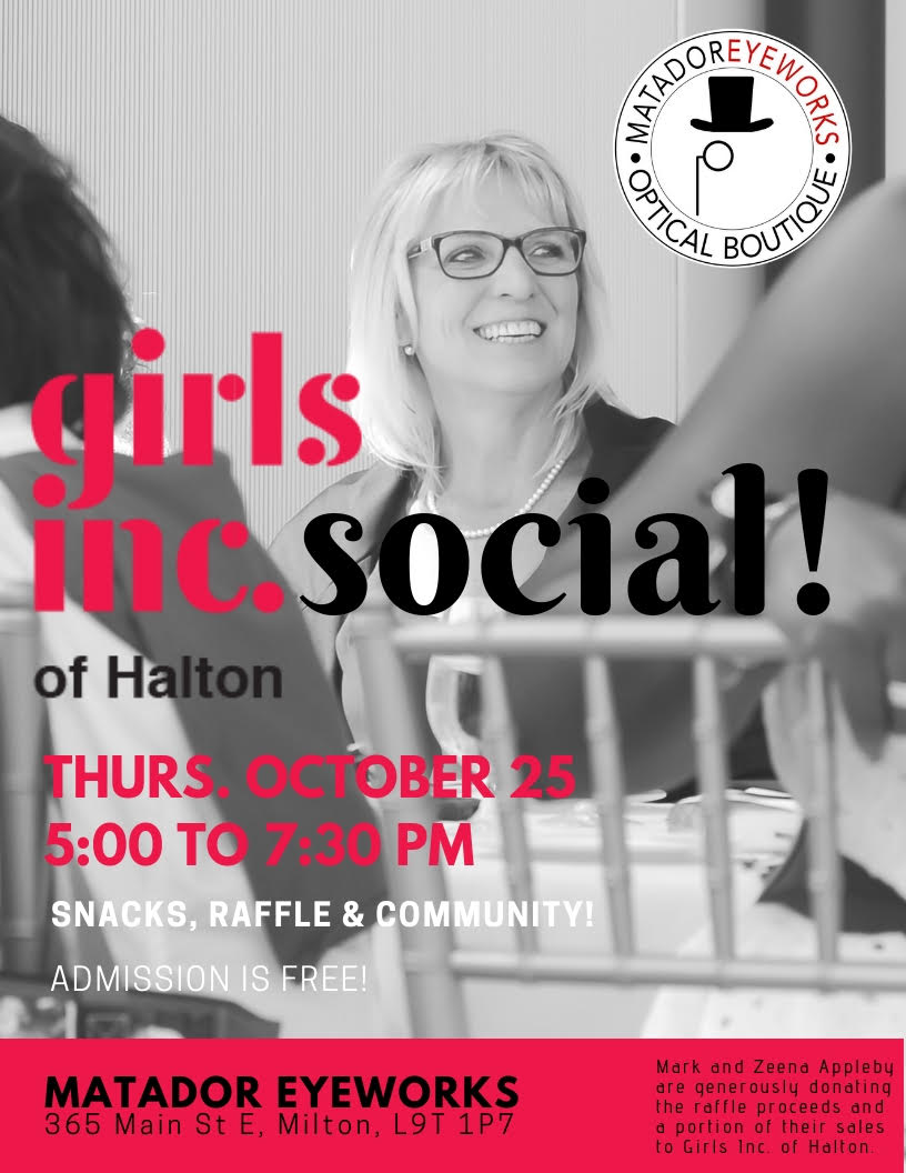 girls inc. of Halton Social invitation to raise funds for charity