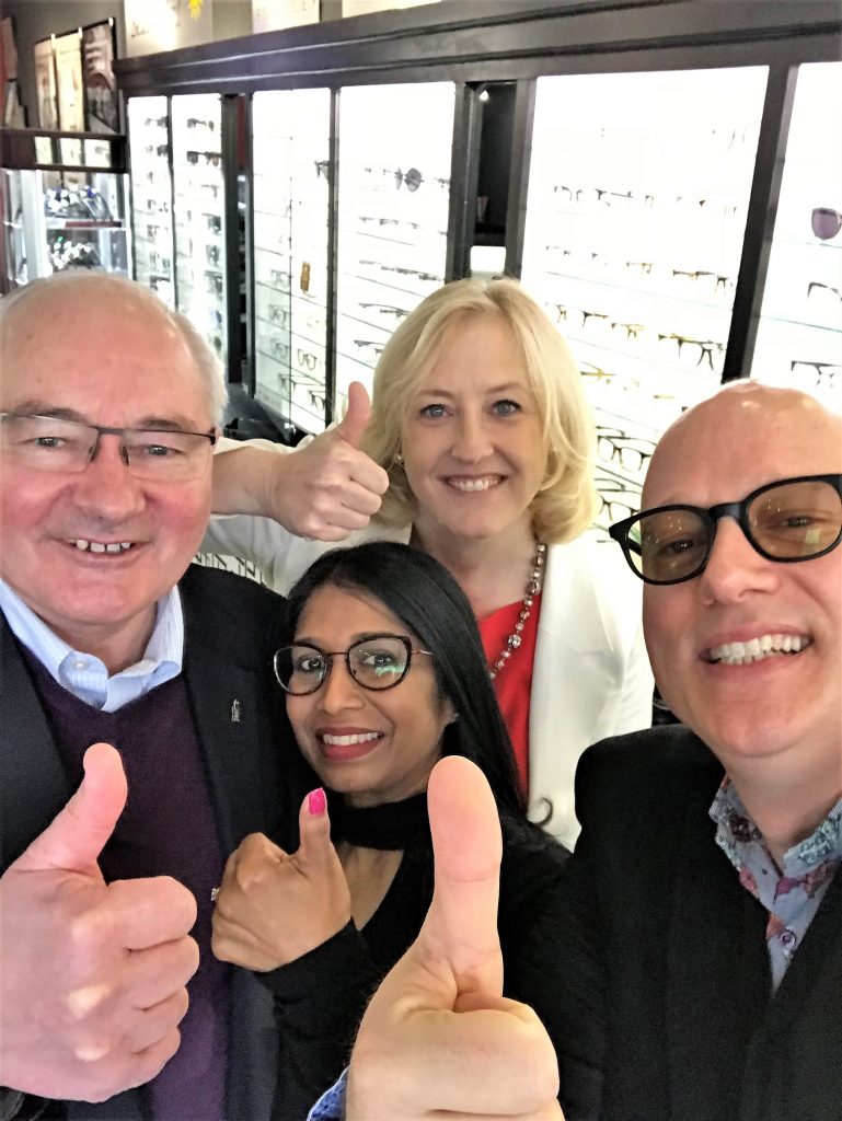 The Political Blind Date selfie pic mentioned on the show. Lisa Raitt and Wayne Easter with us giving the Mayor Krantz thumbs up.